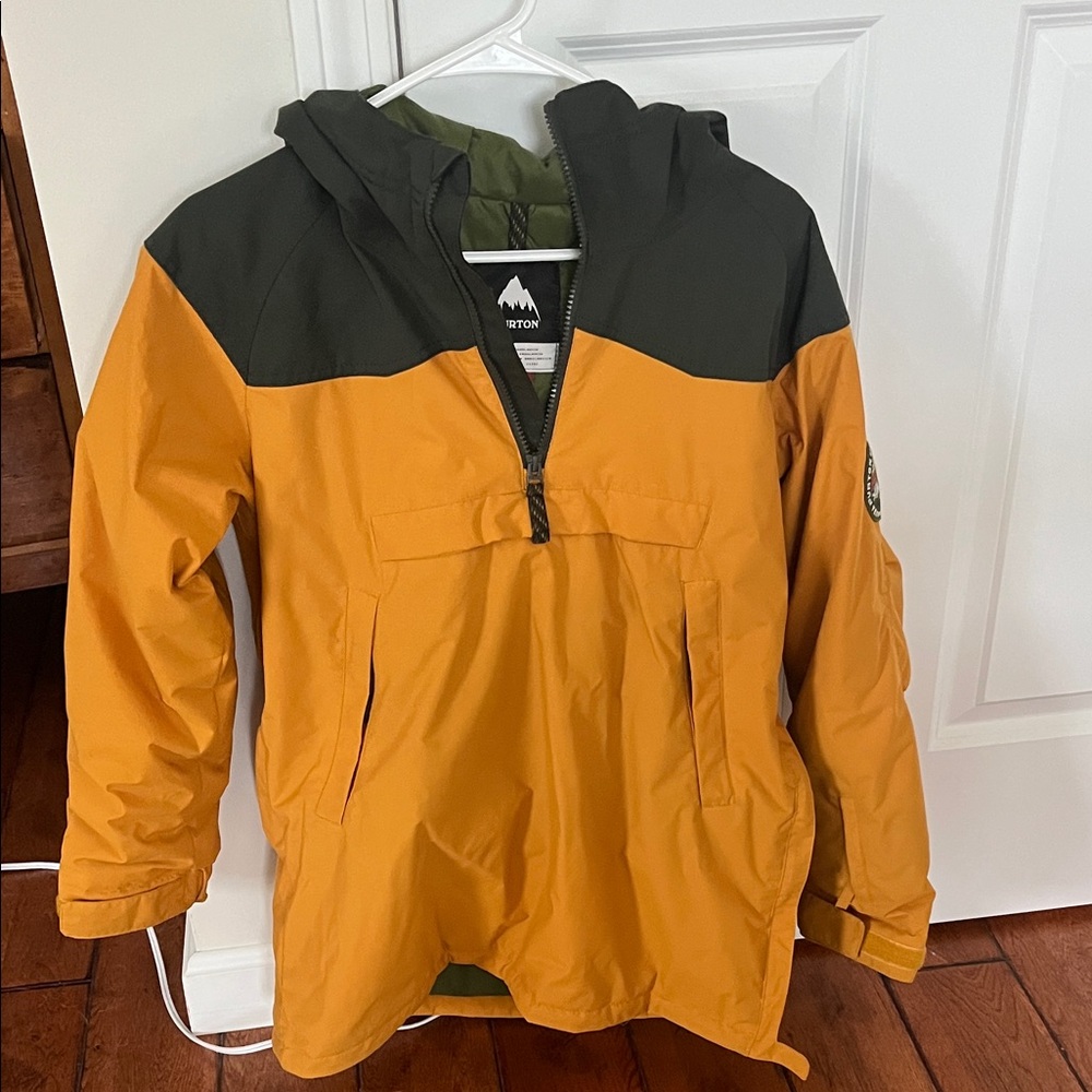 Burton olive green  and gold  Hooded Jacket